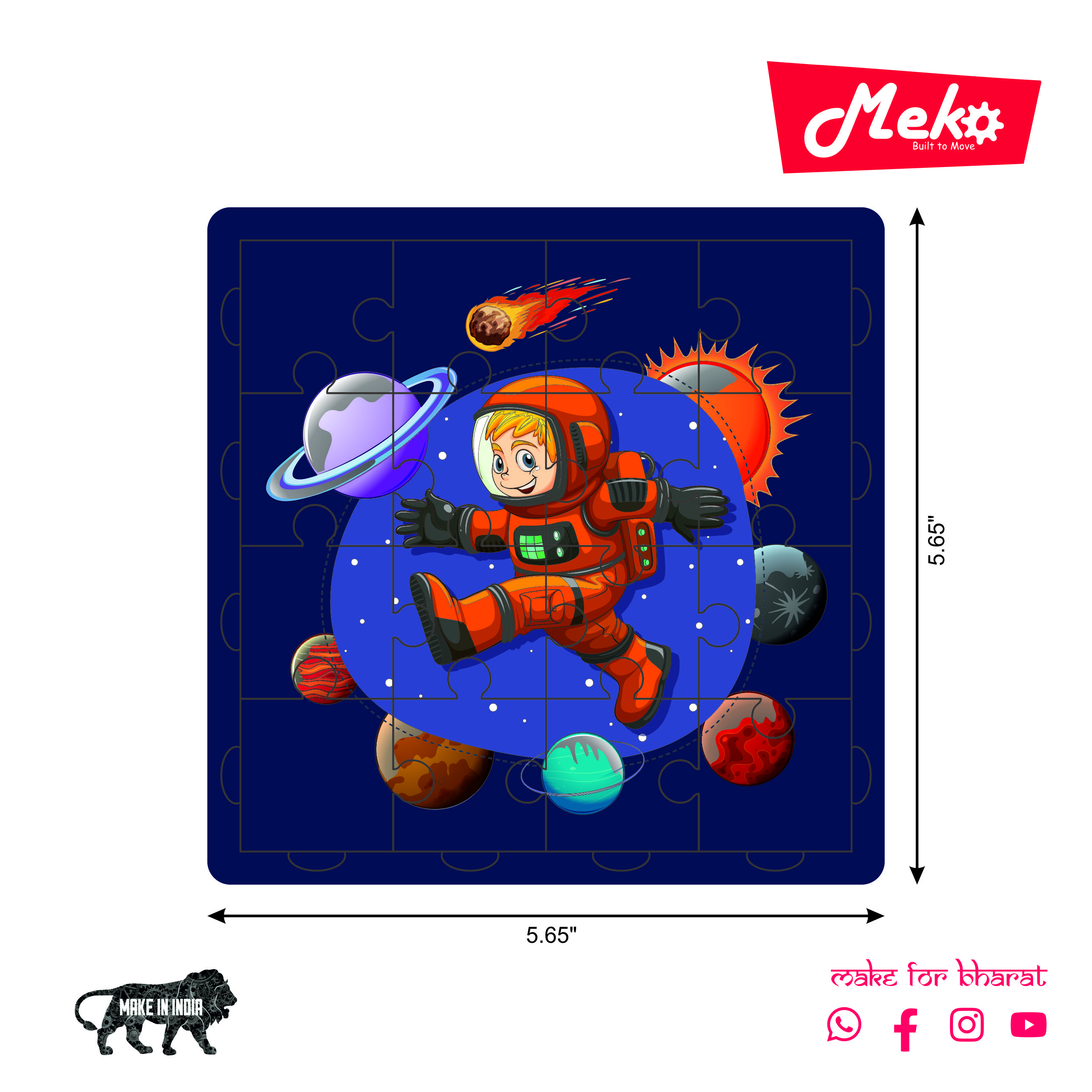 Astronaut Space Wooden Puzzle
