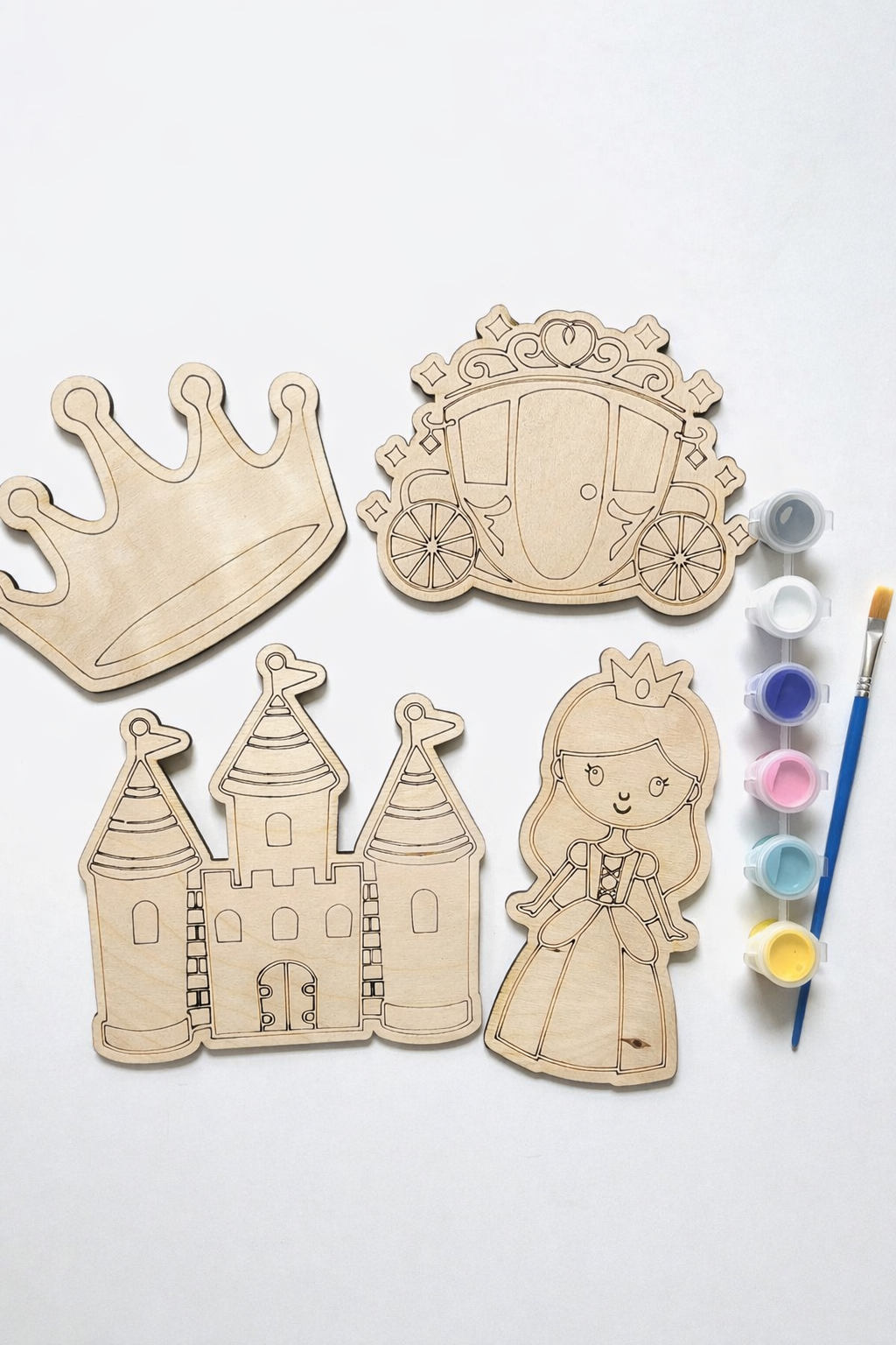 Princess Wooden Paint & Craft DIY Kit for Kids