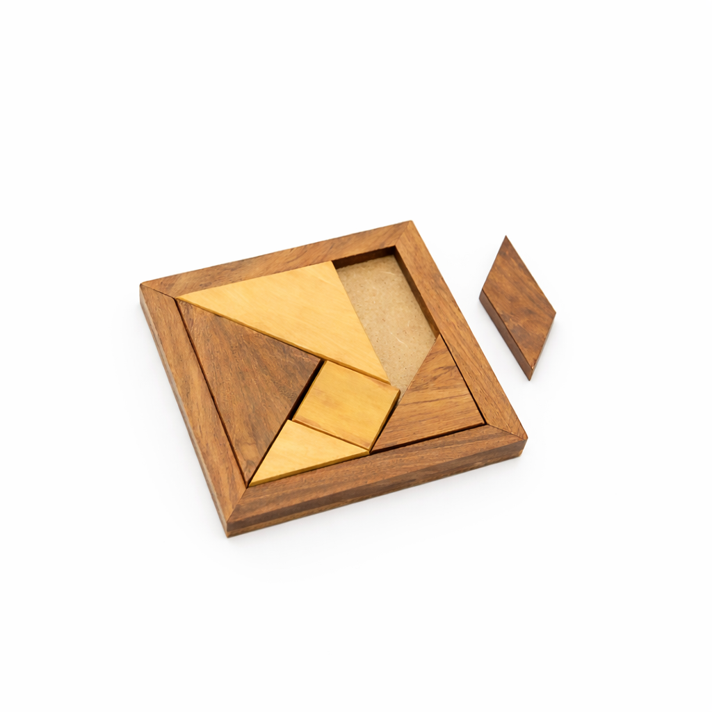 Wooden Tangram Puzzle Brain Teaser Game