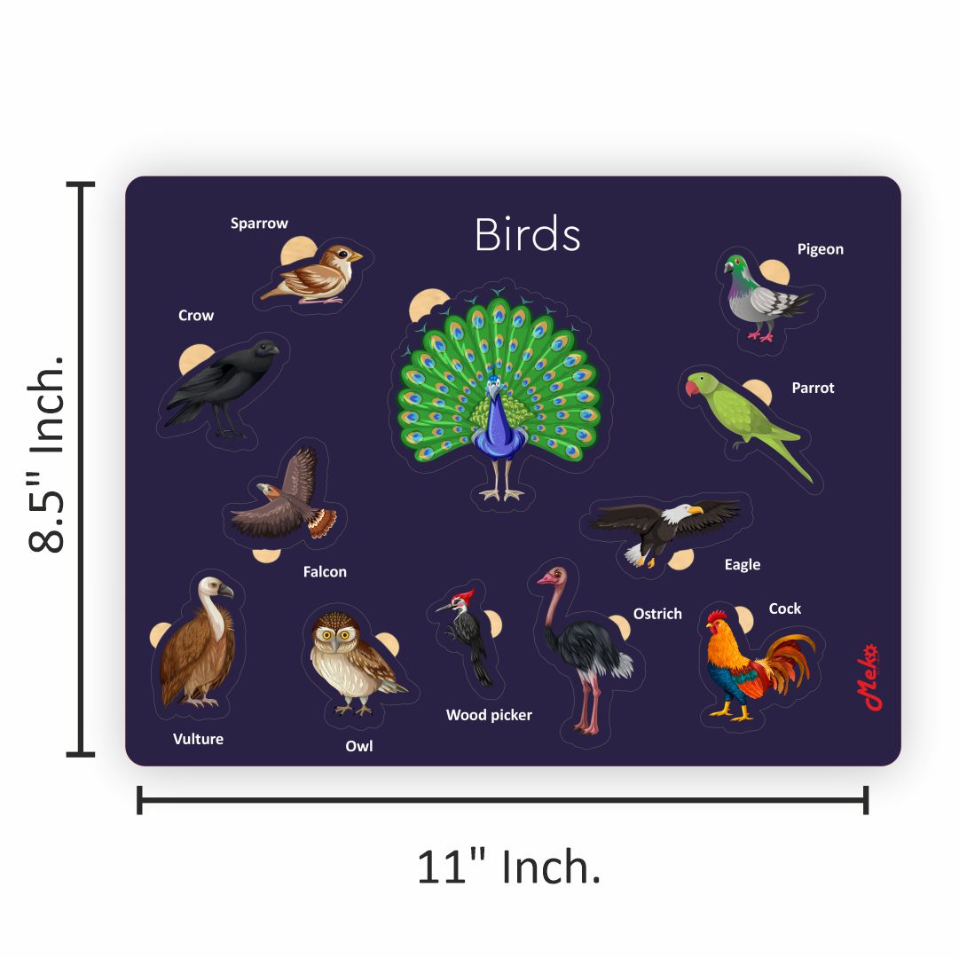 Meko Brown Color Recognition Wooden Puzzle Board