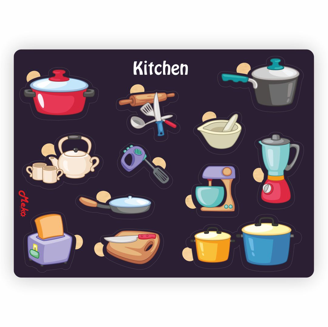 Meko Kitchen Wooden Puzzle Board