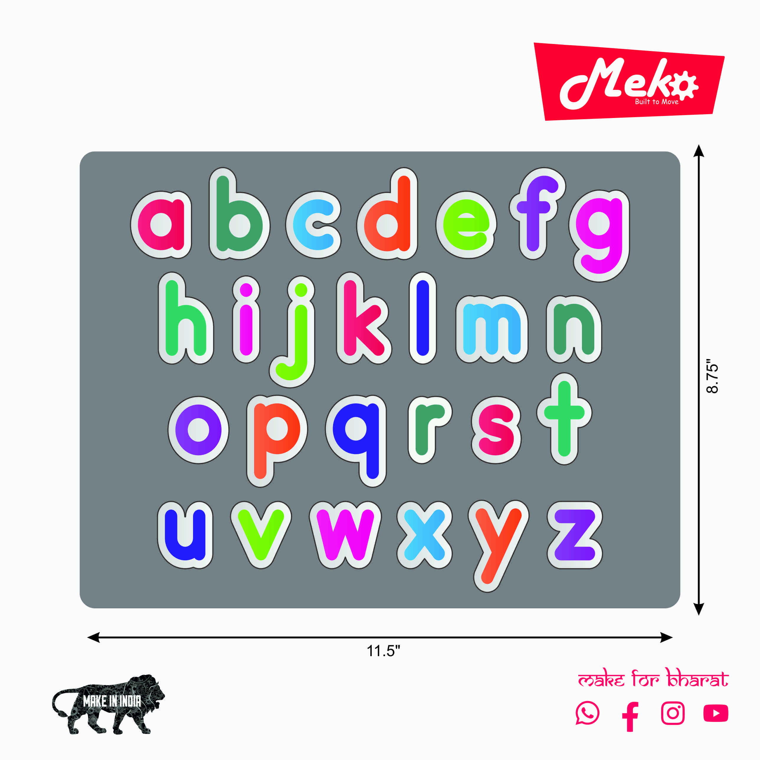Alphabet Learning Wooden Puzzle Board (A-Z)